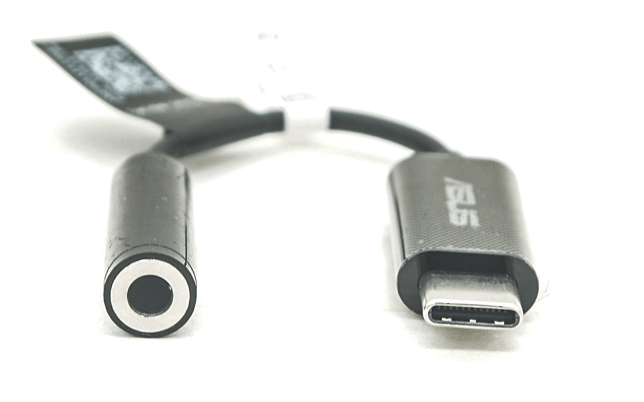 华硕USB-C转3.5mm耳机转接头拆解 DAC转接器音频转接线MU3C-AD(M)  type-c to audio jack dongle MECA14025-0024  ESS 9260Q Hi-Res AUDIO认证