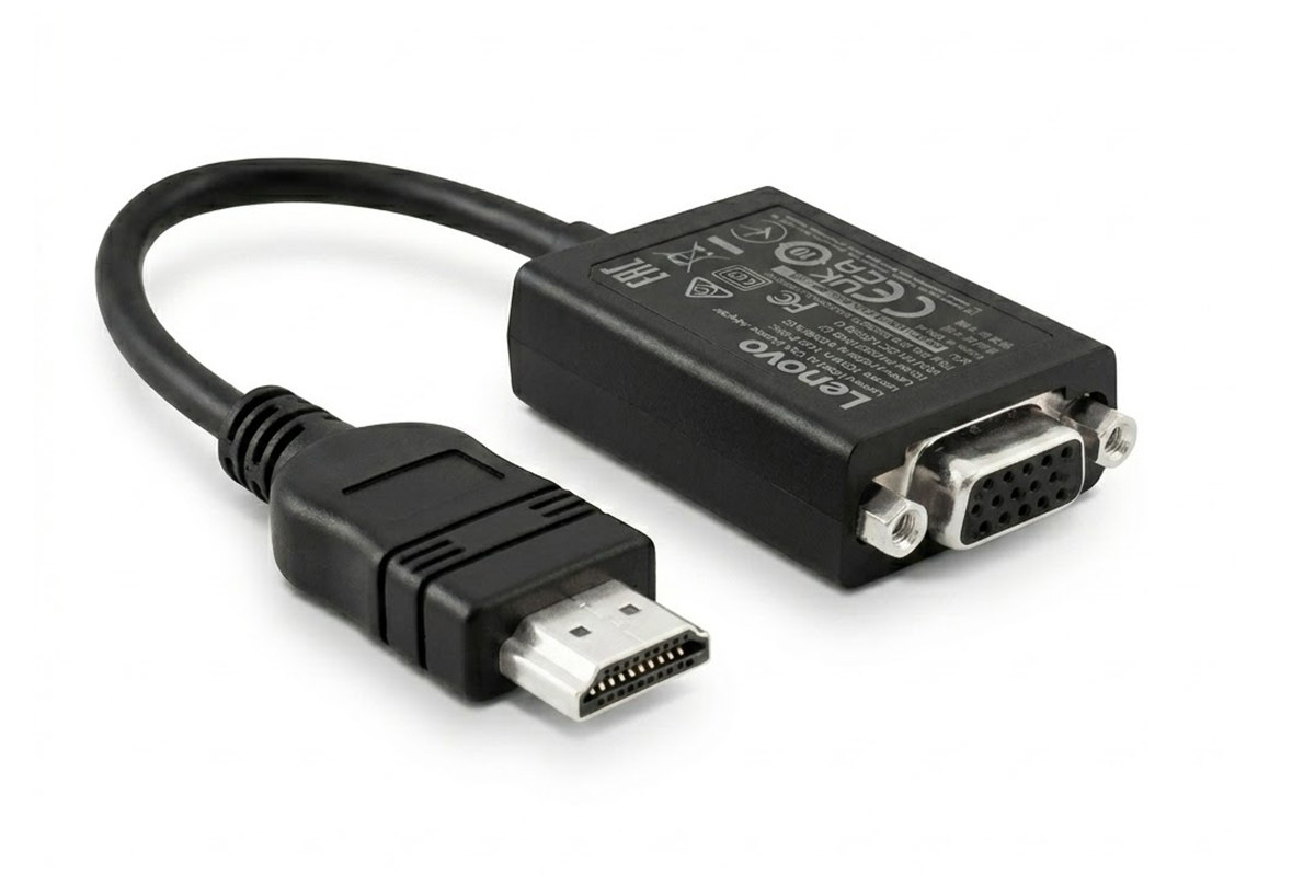 联想Lenovo HDMI转VGA转接线SC11D96913 5C11E09631 HDMI to VGA Adapter Cable 1080P高清显示转换器4X91K06464 03X7583 03X7277 03X6574