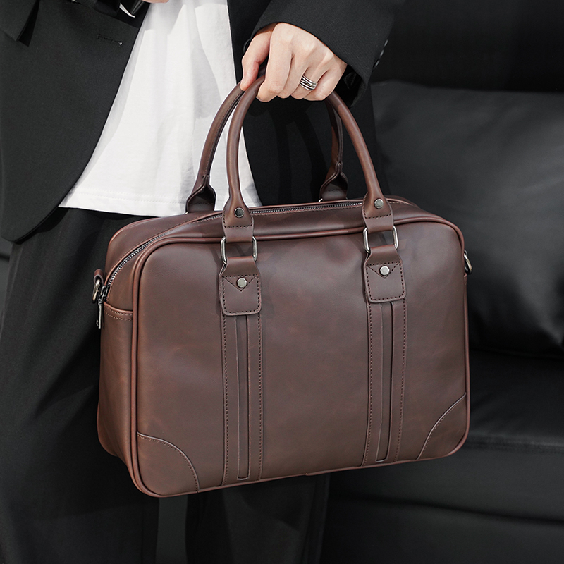 2023 Han Edition Men's Handbag Retro Computer Single Shoulder Bag Slanted Satchel Bag Casual Business Briefcase File Package-Taobao