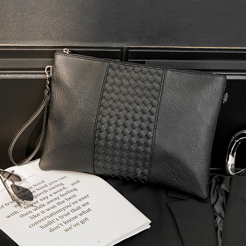 New Korean version Leisure hands Grab Bag Fashion Street Cortex Hands Bag Large Capacity Ipad Single Shoulder Diagonal Satchel Bag