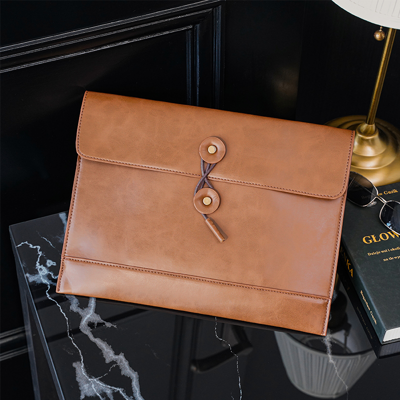 New Han Edition Men's Bag Retro File Bag Business Casual Large Capacity Hand Held Briefcase Envelope Handbags