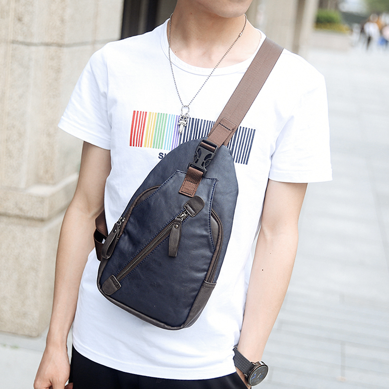 Korean version of men's new chest bag 2022 outdoor sports men's chest bag leisure shoulder bag diagonal iPad bag