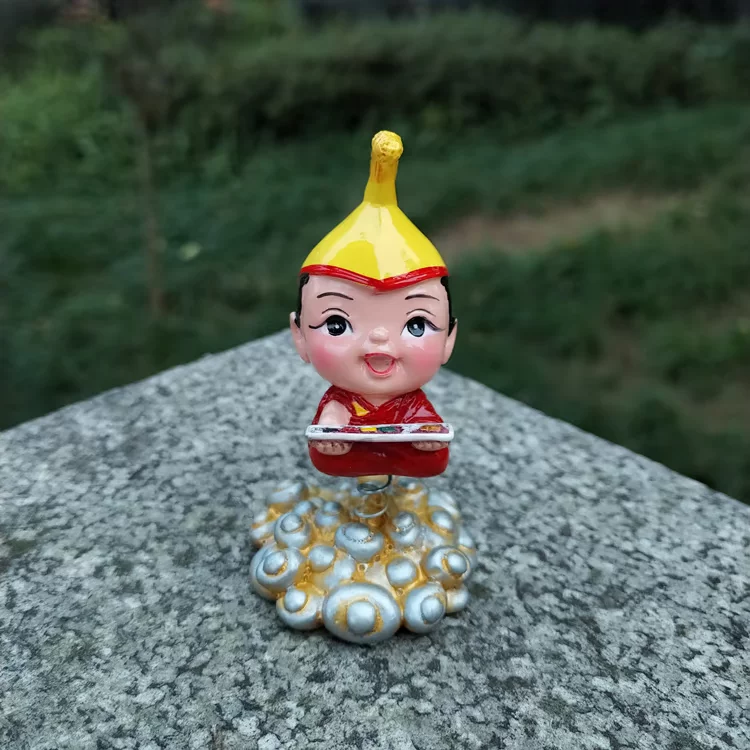 Тибетский маленький ламский монах, головокачающийся автомобильный декор, Лхаcа путешествия, ручной работы сувенир для машины