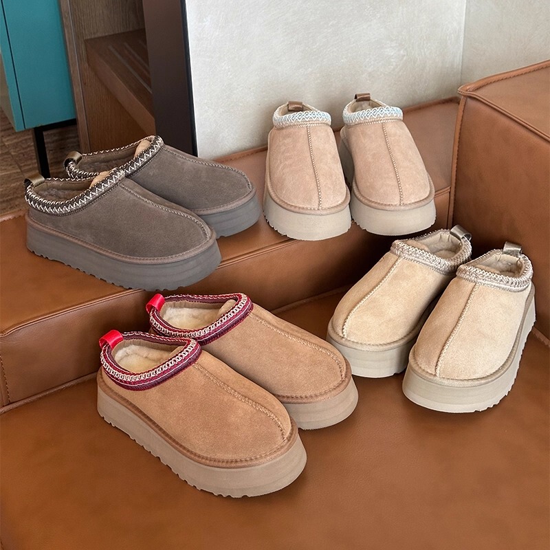 Genuine Leather Thick-Soled Ethnic Style Sanpo Snow Boots for Women, Winter Fur-Lined Closed-Toe Slippers, Fleece-Lined Warm Cotton Shoes Genuine Leather Thick-Soled Ethnic Style Sanpo Snow Boots for Women, Winter Fur-Lined Closed-Toe Slippers, Fleece-Lined Warm Cotton Shoes