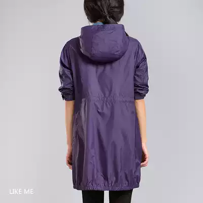 New outdoor sports stormtrooper women's tide waterproof Korean version of mountaineering suit large size windbreaker medium and long thin jacket