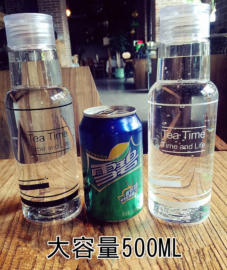 Hàn Quốc sáng tạo không thể phá vỡ chai soda nước nhựa cốc sinh viên cầm tay có nắp cốc tay nam và nữ cốc chịu nhiệt - Tách bình nước tập gym