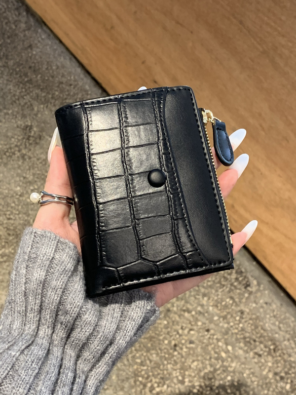 High-Quality! Korean-Style Stone-Pattern Wallet, New ins Style Card Holder, Lightweight Zipper Coin Purse, Simple Id Card Holder