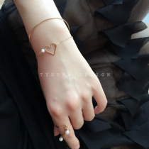 TYUSHA Design 14K gold Gold Gold love anklet chain bracelet choker necklace sweet quality