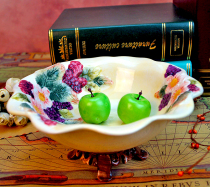 Fang Ya Gao Foot Ceramic Bowl Dessert Bowl Hand-painted Salad Bowl Western Fruit Bowl Dim Sum High Bowl Promotion