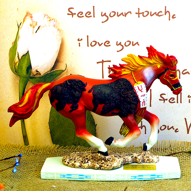 Hand - drawn resin horse swing piece Creative horse to successful gift Benhorse craft gift decoration