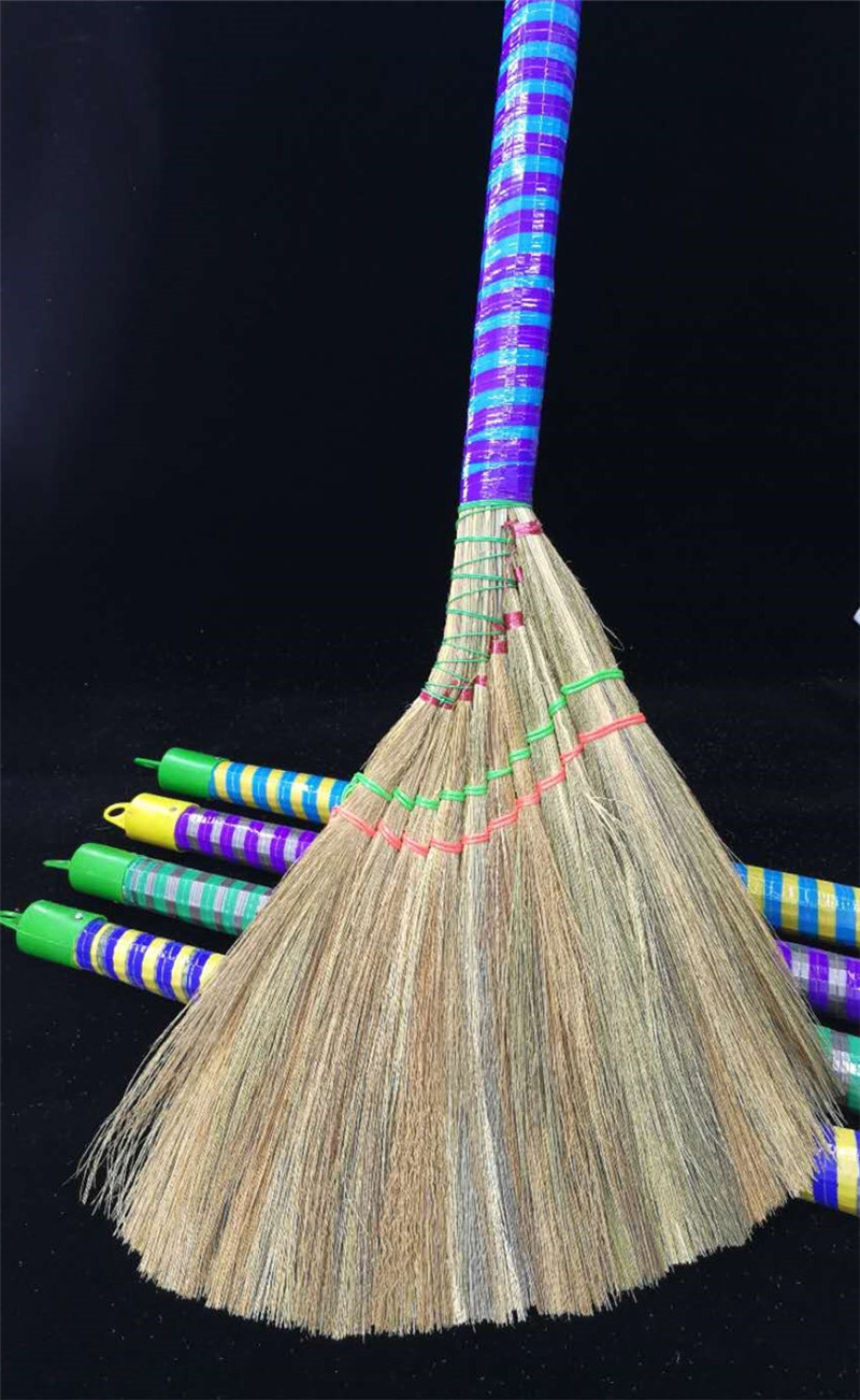 3 X Natural Vietnamese Straw Grass Handmade Brooms Original NSW