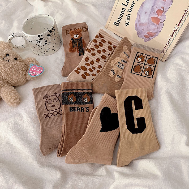 Nut Mommy Khazi Curky Socks in the tide of spring and autumn students cute Japanese stockings