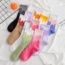 Nuts mommy with daddy shoes and socks for children with midline socks ins tide Net red Korean version of spring and autumn Street stockings