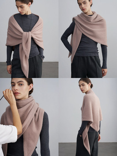 Anna Kengkeng Milk Candy Corner Herbalife Cashmere Large Shawl Neck Warmer Fashionable Versatile Elegant Warm Large Scarf