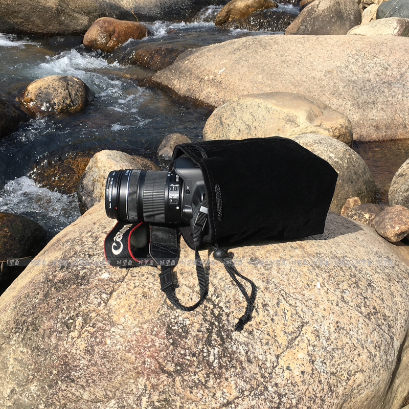 Single-eye camera liner bag micro single eye camera bag Lens Bag Velvet Cloth Bag Waterproof Shock Absorbing Ball Holder cashier bag