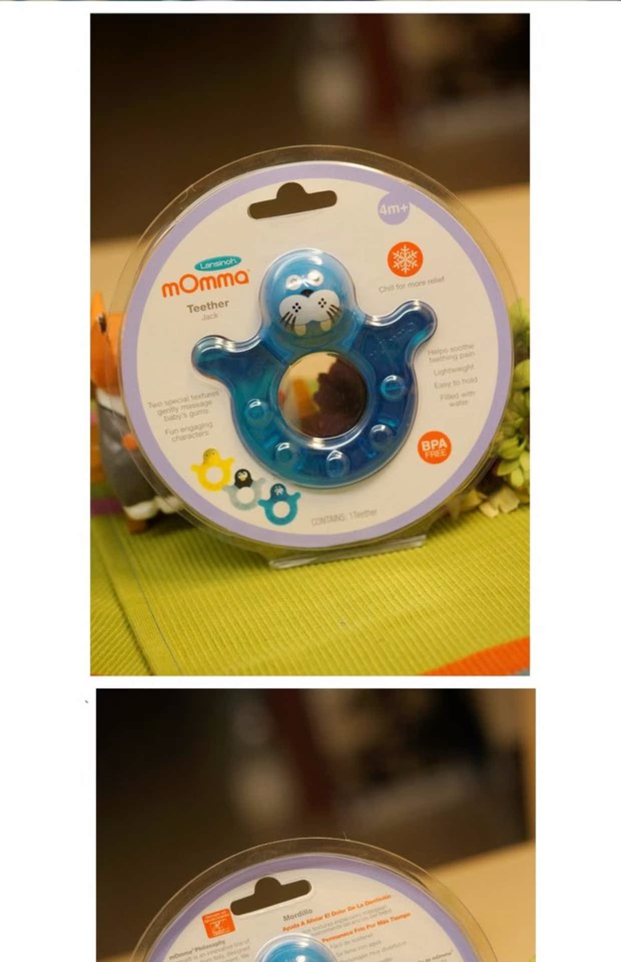 Thiết kế Ý quầy mỹ phẩm mOmma mô hình động vật dễ thương mát xa teether bé nhai 4m + - Gutta-percha / Toothbrsuh / Kem đánh răng túi nhai ăn dặm pigeon