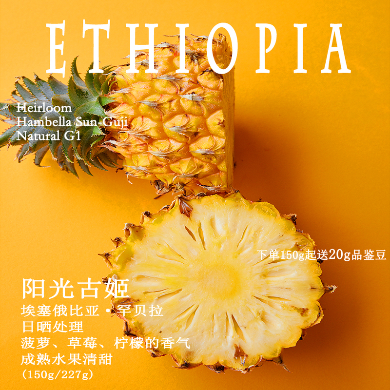 Ethiopia Hambela Gujiyea Cheffe Sun-Dried Fruit Flavor Sunshine Guji Hand-Brewed Coffee Beans