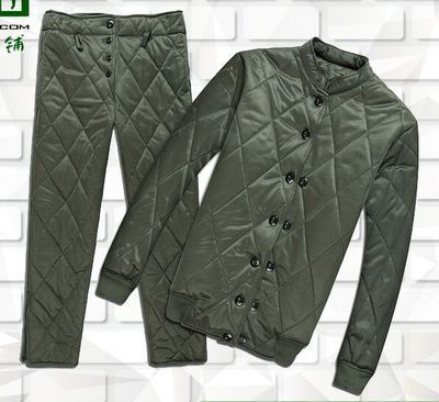 Cotton clothes cotton pants warm area men's warm anti-chilling suit Army green cold storage Cuts invoice warm labor cover