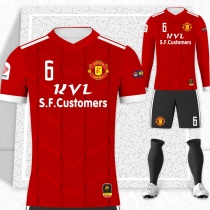 6 Borgba Club Football Suit Suit Parenting Group Buying Football Clothes Custom Long Sleeve Short Sleeve Football Team Clothing