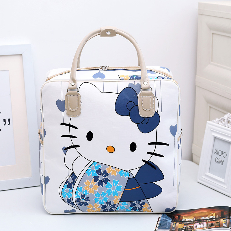 Korean version of cute cartoon travel bag hand luggage bag waterproof luggage bag student travel bag large capacity waiting bag