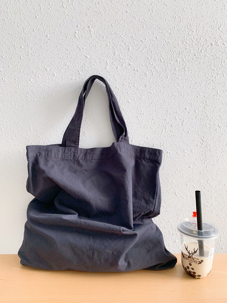 Japanese literary cotton bag hand-held shoulder bag large-capacity environmental protection leisure shopping bag fitness bag schoolbag student