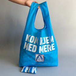 Export German Single Extra-Large Portable Foldable Environmental-Friendly Supermarket Shopping Bag Lightweight Integrated Wide Handle Bag