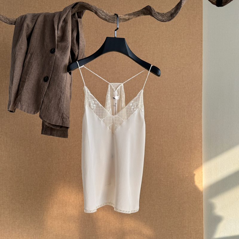 Z@V Black and White Lace Camisole, Infusing a Sense of Atmosphere onto the Body