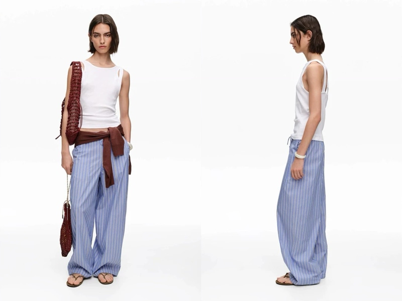 Spanish Niche Bim | Vertical Striped Casual Pants