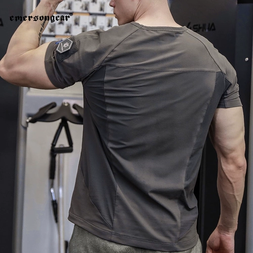 Летняя дорожная быстросохнущая приятная телу тактическая футболка с коротким рукавом, свободный крой
