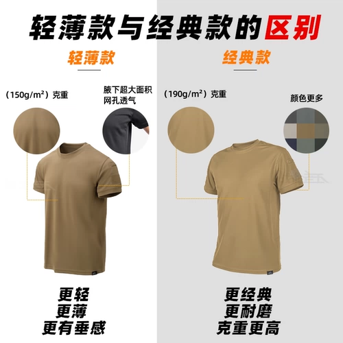 Helikon Летняя дорожная быстросохнущая приятная телу тактическая футболка с коротким рукавом, свободный крой