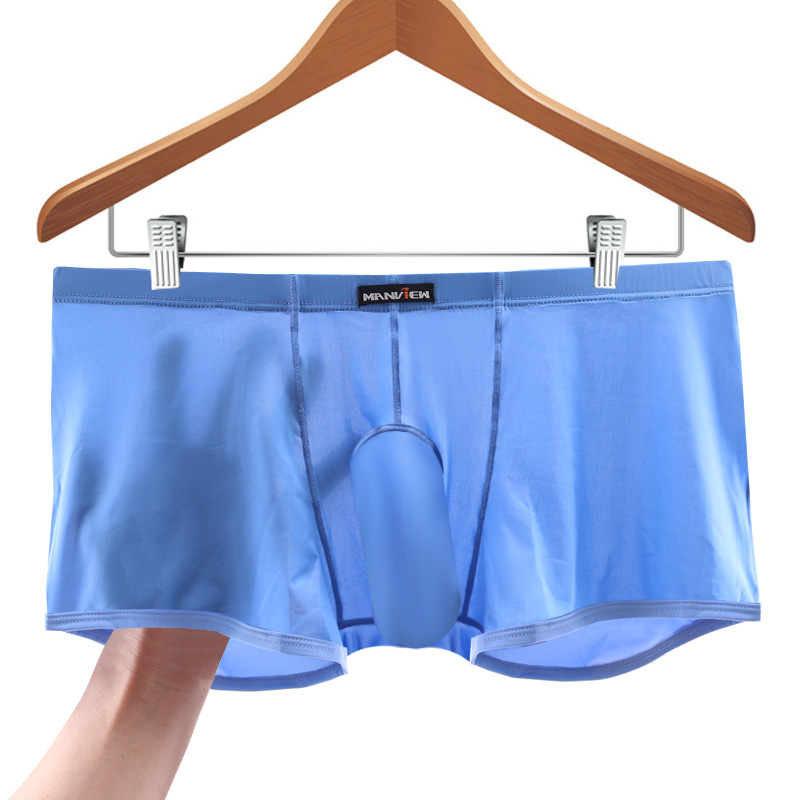 Đồ lót nam quần boxer nam với bộ JJ hình con voi U lồi băng siêu mỏng gợi cảm quan sip nam