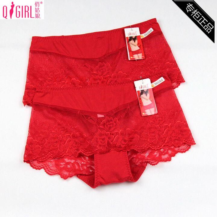 Pretty girl 5193 modal fabric red small boxer pants lace edge of the life of the female panties 2 price
