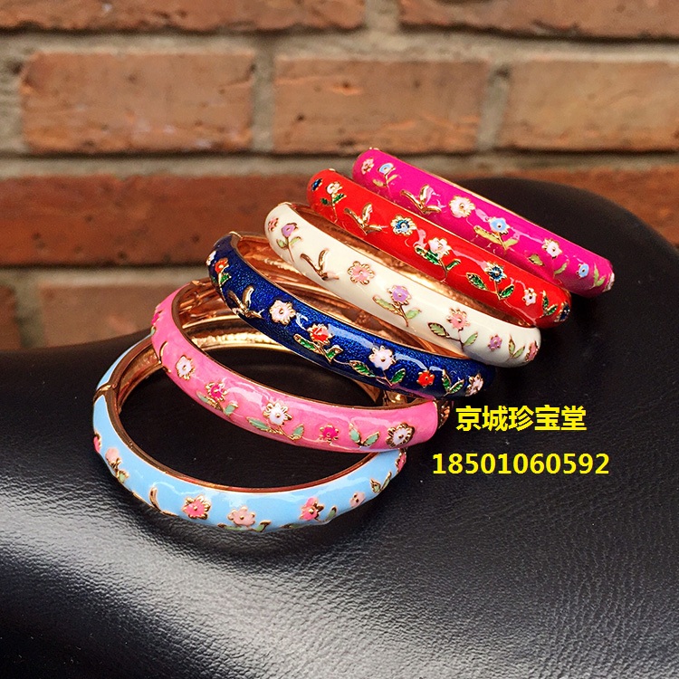 Đích thực Bắc Kinh Quà Tặng Cloisonne Bangle Sun Flower Vòng Đeo Tay Nhỏ Nam Giới và Phụ Nữ Trẻ Em Trang Sức Trẻ Em Quà Tặng