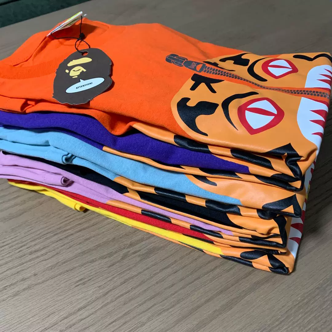 Оригинальная точка японский BAPE TIGER цвет тигровый приплив бренд летняя мужская и женская футболка с круглым вырезом с коротким рукавом