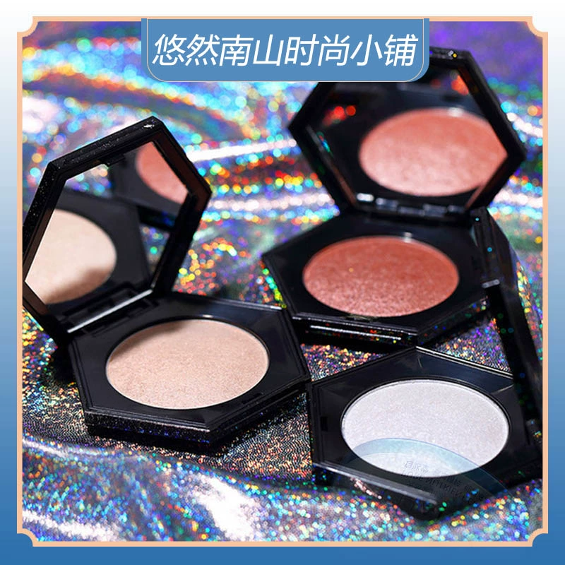 Makofei Diamond Highlight Sửa chữa Pan One Pan Brightening Powder Cake Fairy Mashed Potatoes Glitter Pearly Unicorn - Bột nén