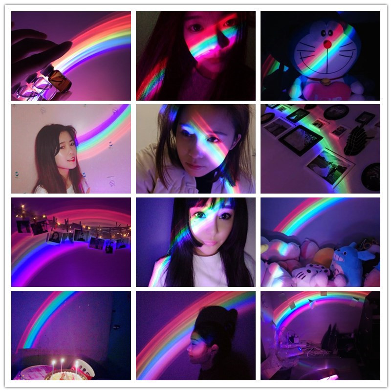 Rainbow projector star light instrument special romantic lover children's birthday gift birthday gift for girlfriend girls