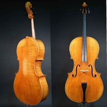 Imaginative musical instrument all solid wood pure handmade natural tiger cello for stage performance and solo examination.