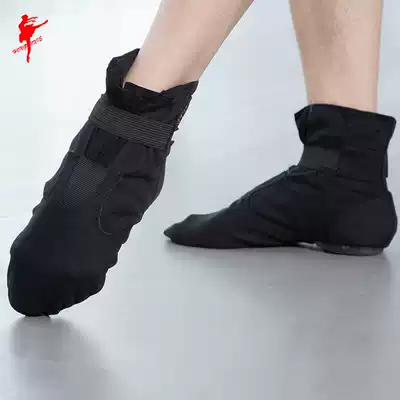 Red dance shoes Magic buckle Canvas high-barrel jazz boots Dance shoes Modern dance shoes dance shoes practice shoes 1034