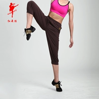 Укороченные брюки из темно-коричневого муслина облегающего кроя