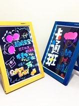 Billboard LED erasable handwritten small blackboard fluorescent board OP shop illuminated vertical 40 flash P electronic 30 counter screen