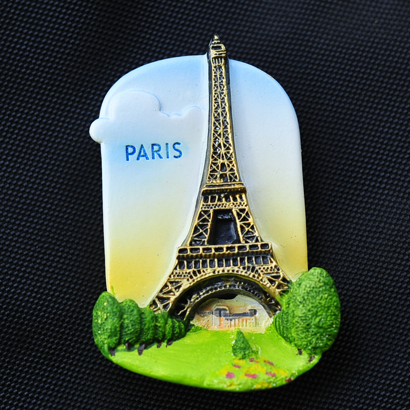 Dingdangtang French refrigerator stickers Paris magnet tourist souvenirs Arc de Triomphe Nordic ins decorative magnets rare