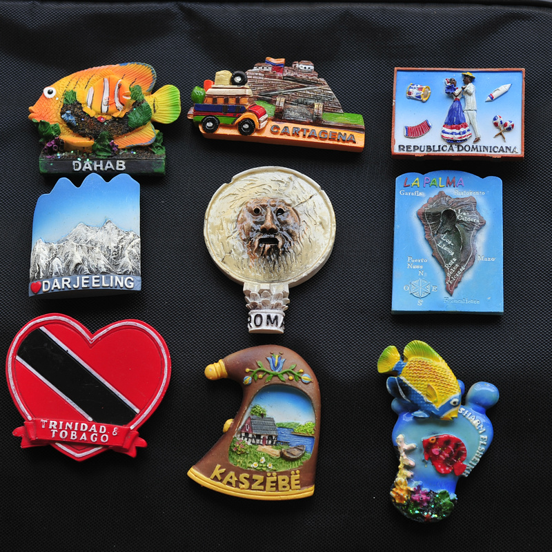 World commemorative resin refrigerator stickers Ukraine, France, Colombia, Rome, Russia orphan magnet 323 excellent