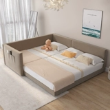 Семейная кровать второго ребенка, семья третьего ребенка, кровать с четырьмя детьми, супер большие 4 человека, современная простой простая бархатная кровать Tatami