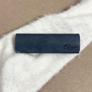 椭圆形便携高级pu皮加厚近视眼镜盒轻便男女适用花镜盒小巧