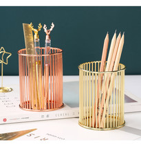  Nordic style metal pen holder storage bucket