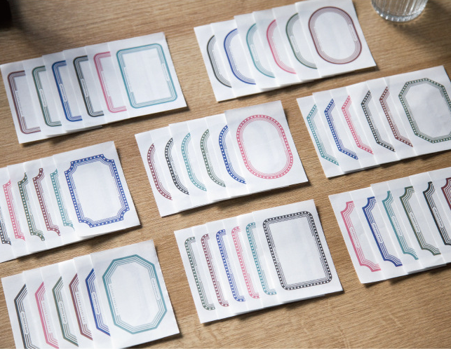 Convenience Stickers Pence Paper Convenience Stick Frame Series Brief Stickers Hand Ledger Decorative material Paper 30 sheets