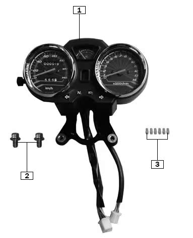 Zongshen locomotive original instrument ZS150-68 instrument dazzle wind instrument code table Mileage mark speed meter