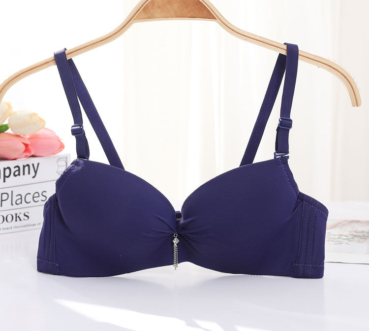 New glossy seamless small breast push-up bra with thin top and thick ...