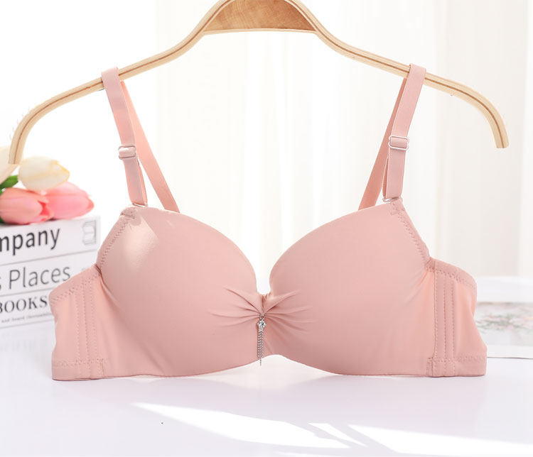 New glossy seamless small breast push-up bra with thin top and thick ...