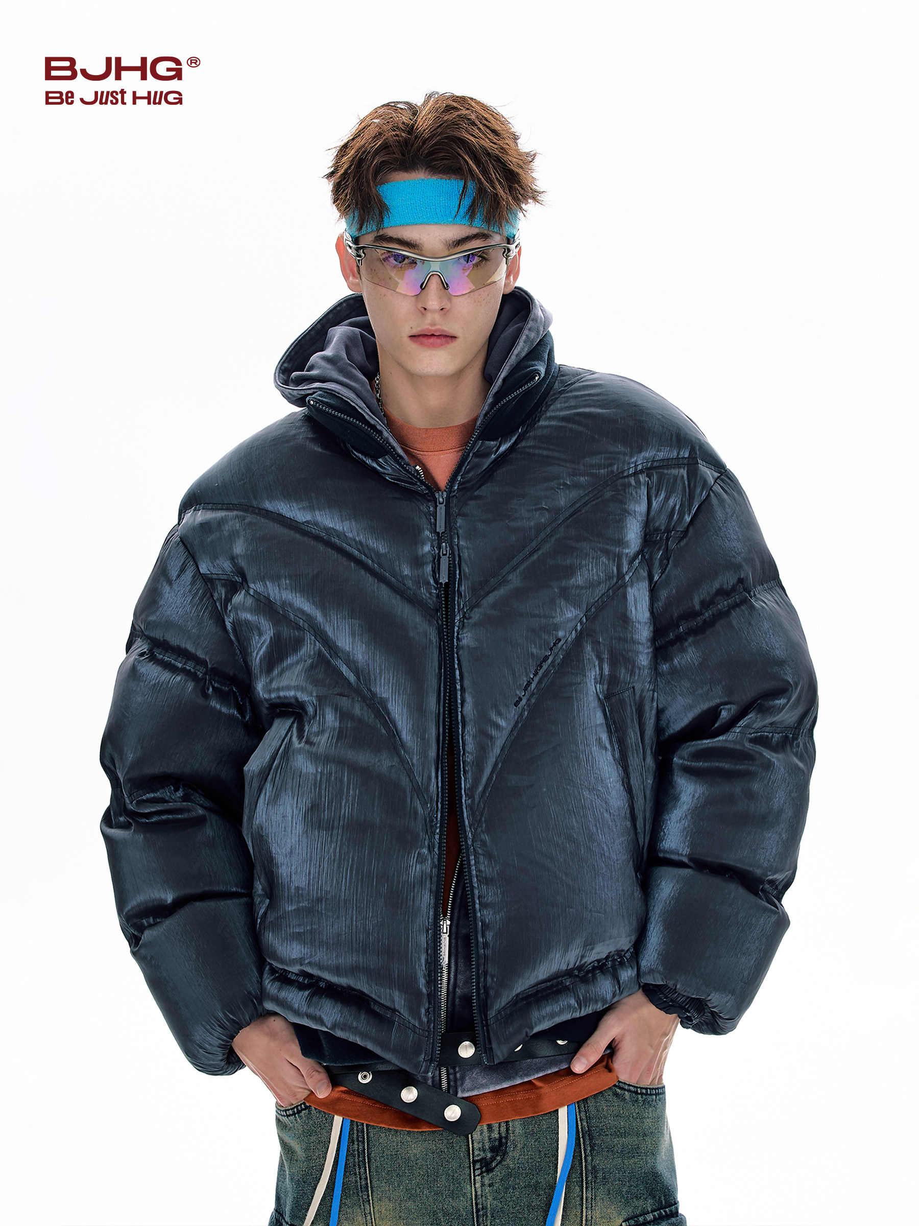 Bjhg Reckless Retro Style down Jacket for Men and Women, Winter American-Style Cold-Proof Thickened down Jacket for Women